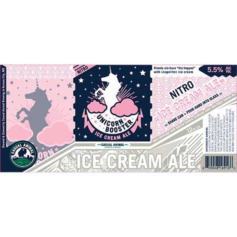 Casual Animal Unicorn Booster Ice Cream Ale 12OZ SINGLE CAN