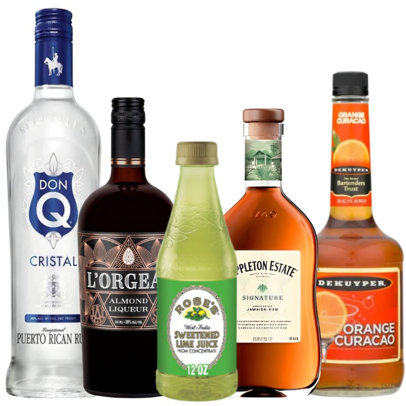 Mai Tai Cocktail Kit: Don Q, De Kuyper, Roses, L'Orgeat, Appleton Rum