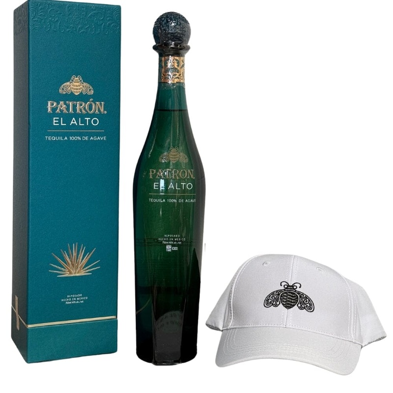 Patron El Alto Tequila Reposado With White Special Edition Hat
