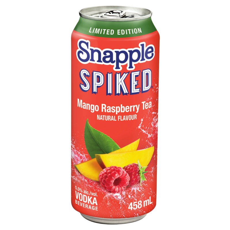 SNAPPLE SPIKED MANGO RASPBERRY TEA 458ML CAN @ Signal Hill [1033237] 458 ml