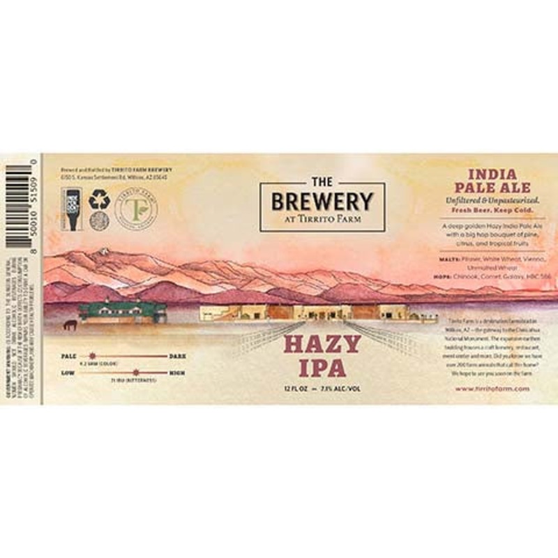Tirrito Farm Hazy IPA 12OZ SINGLE CAN
