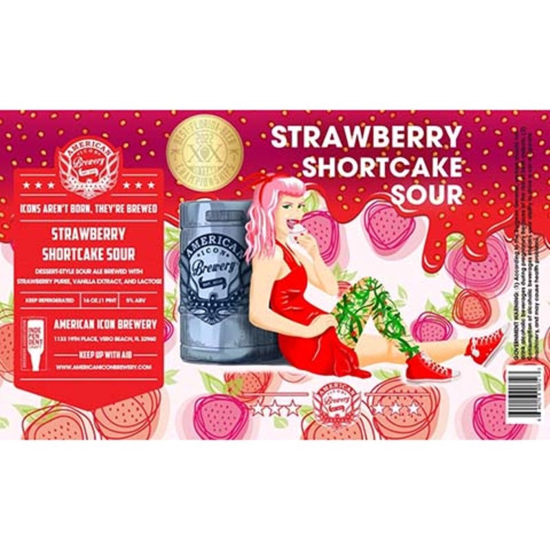 American Icon Strawberry Shortcake Sour 16OZ SINGLE CAN