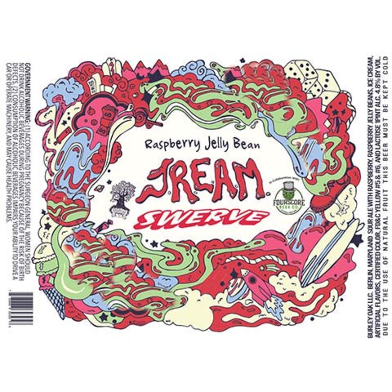 Burley Oak Raspberry Jelly Bean JREAM Swerve Sour Ale 16OZ SINGLE CAN