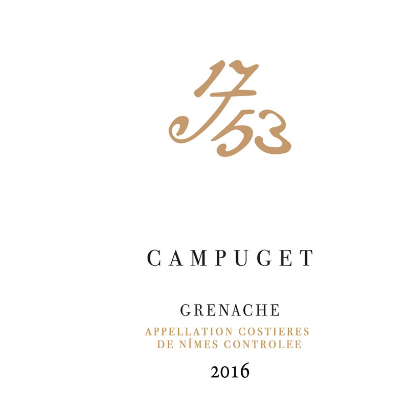 CAMPUGET 1753 GRENACHE SANS SULFITES 2022 750 mL