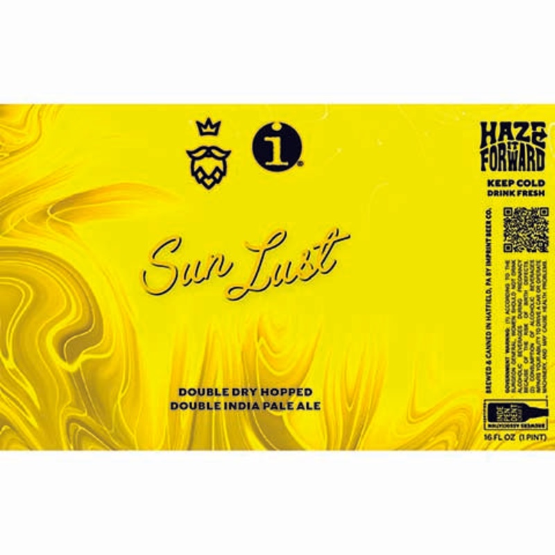 Imprint Beer Sun Lust DDH DIPA 16OZ SINGLE CAN