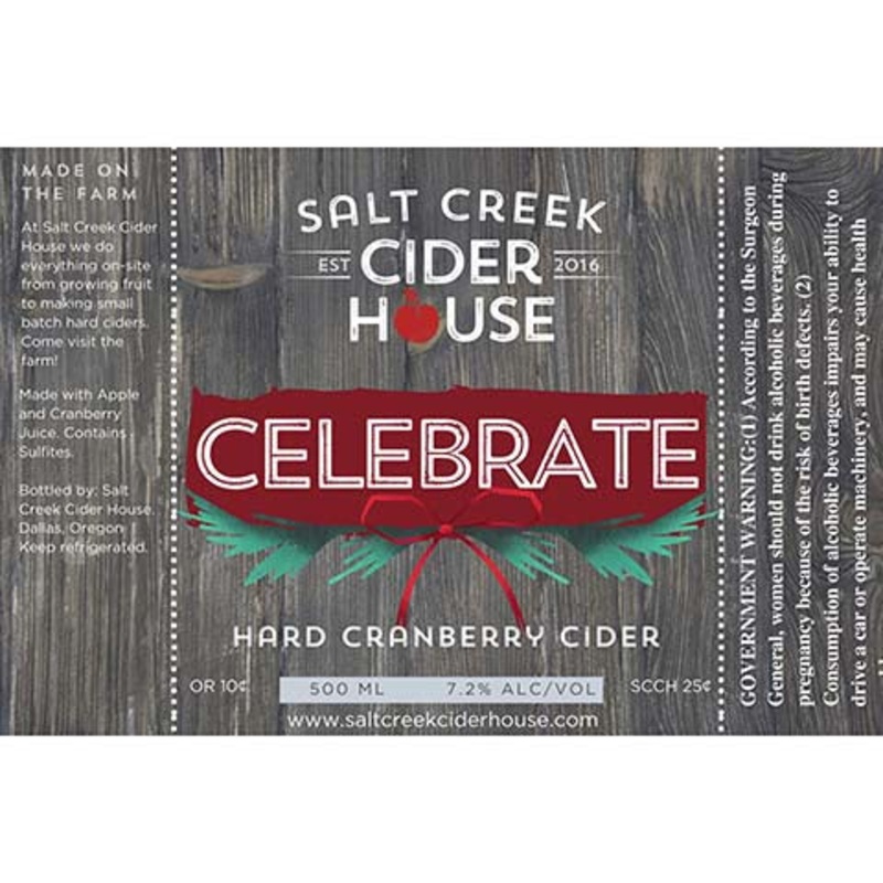 Salt Creek Celebrate Hard Cranberry Cider 500ML BTL