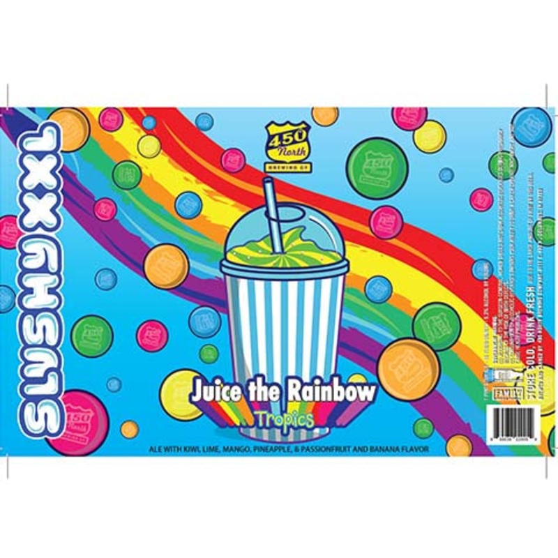 450 North Slushy XXL Juice The Rainbow Tropics Sour 16OZ SINGLE CAN
