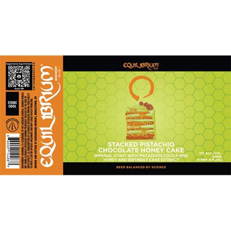 Equilibrium Stacked Pistachio Chocolate Honey Cake Imperial Stout 500ML BTL