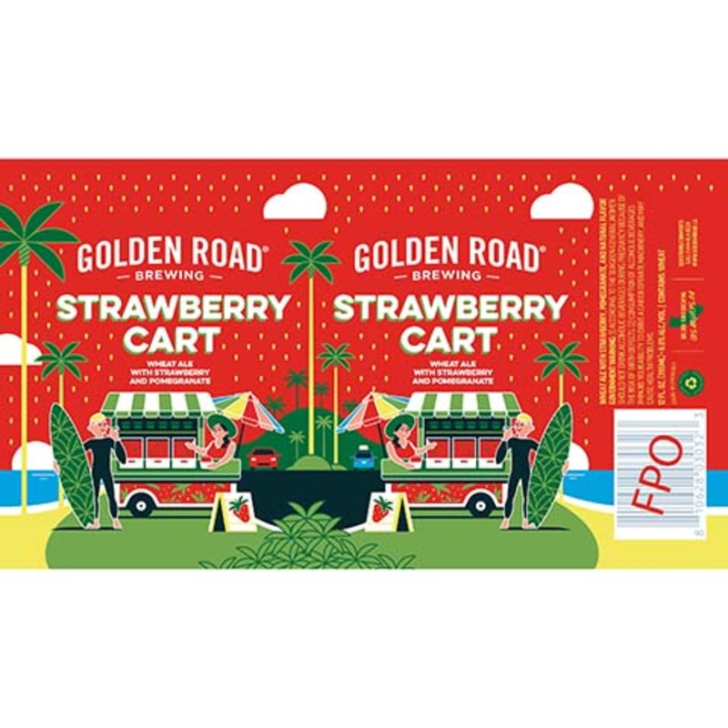 Golden Road Strawberry Cart Wheat Ale 12OZ SINGLE CAN