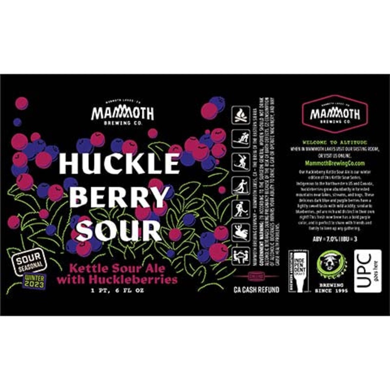 Mammoth Huckle Berry Sour Ale 22OZ SINGLE BTL