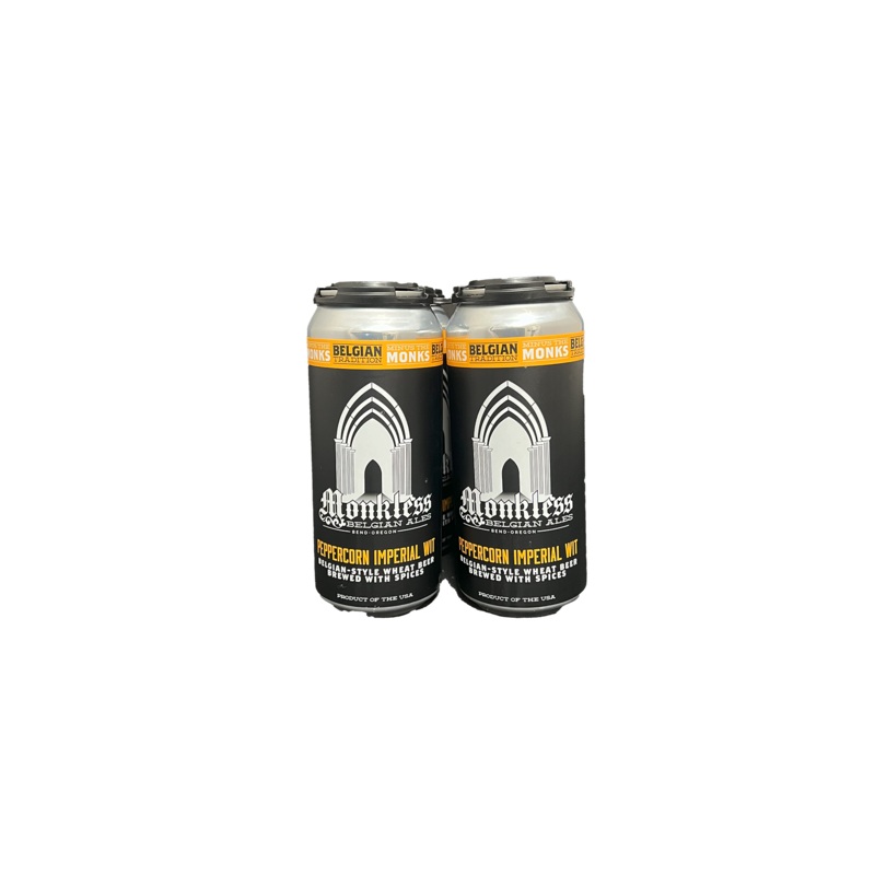 Monkless Belgian Ales Peppercorn Imperial Wit 4 Pack Cans