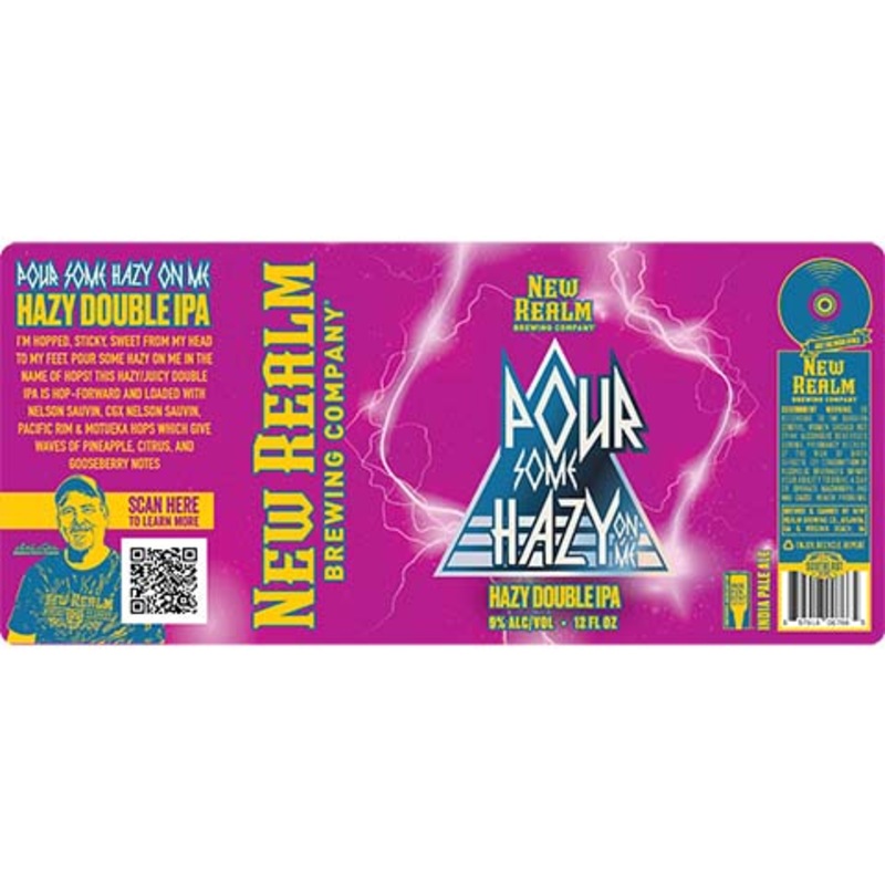New Realm Pour Some Hazy On Me Hazy DIPA 12OZ SINGLE CAN