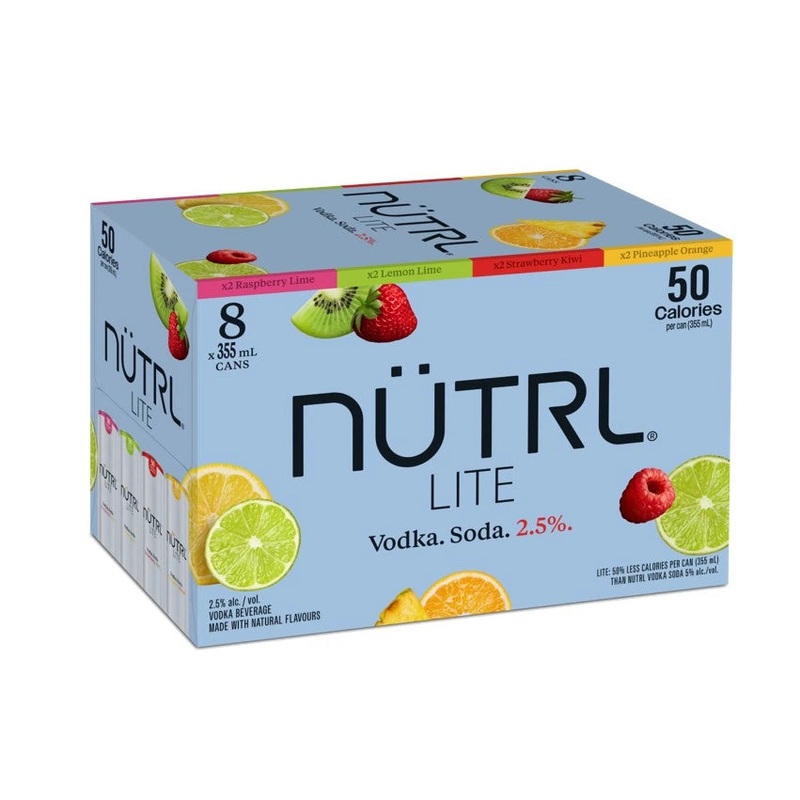 NUTRL VODKA SODA LITE 2.5% MIXER 355ML 8PK CAN @ Lethbridge [1057077] 2840 ml
