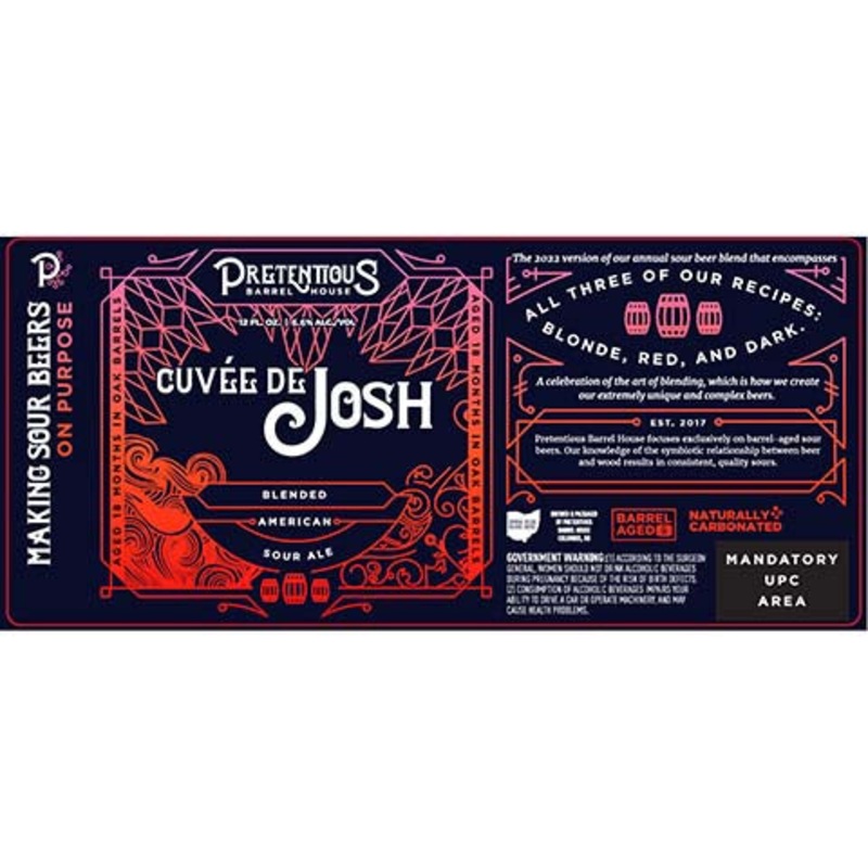 Pretentious Barrel Cuvee De Josh American Sour Ale 12OZ SINGLE CAN