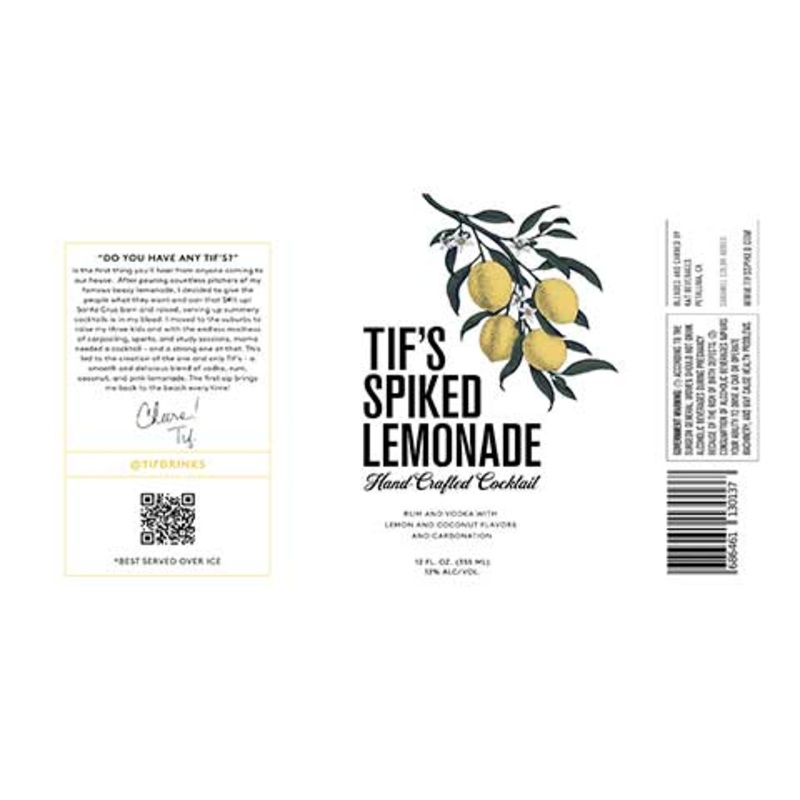 Tif's Spike Lemonade 12OZ SINGLE CAN
