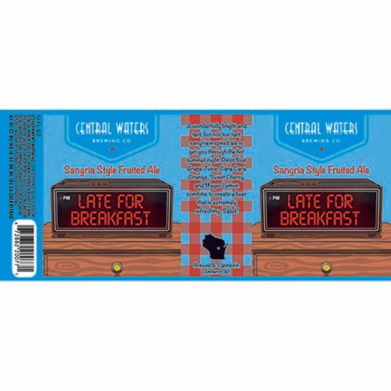 Central Waters Late For Breakfast Sangria Fruited Ale 12OZ SINGLE CAN