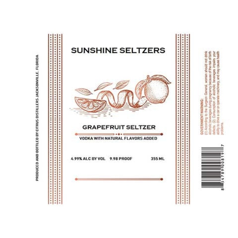Citrus Sunshine Grapefruit Seltzer 355ML BTL