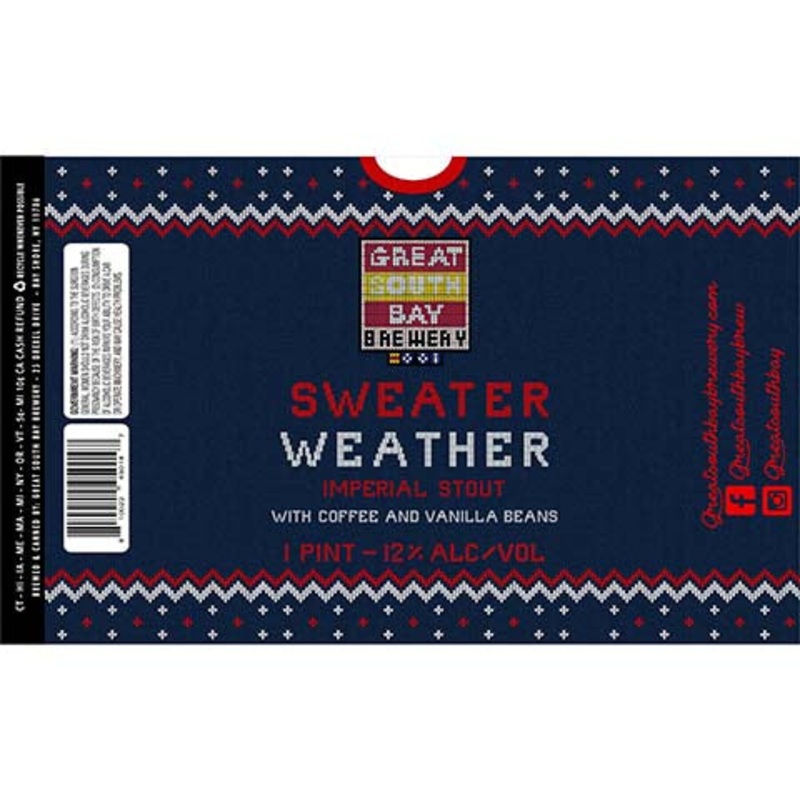 Great South Bay Sweater Weather Imperial Stout 16OZ SINGLE CAN