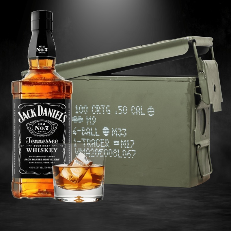 Jack Daniels Old No. 7 Ammo Can Gift Set