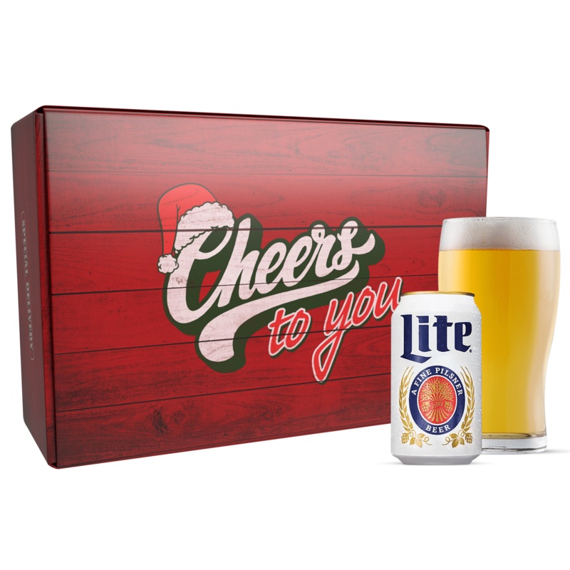 Miller Lite Holiday Gift Yes! Please send 8 Beers and 4 Gourmet Snacks (+$5)