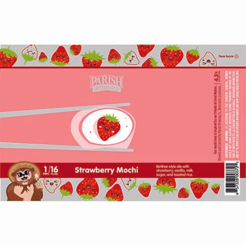 Parish Strawberry Mochi Berliner Ale 16OZ SINGLE CAN