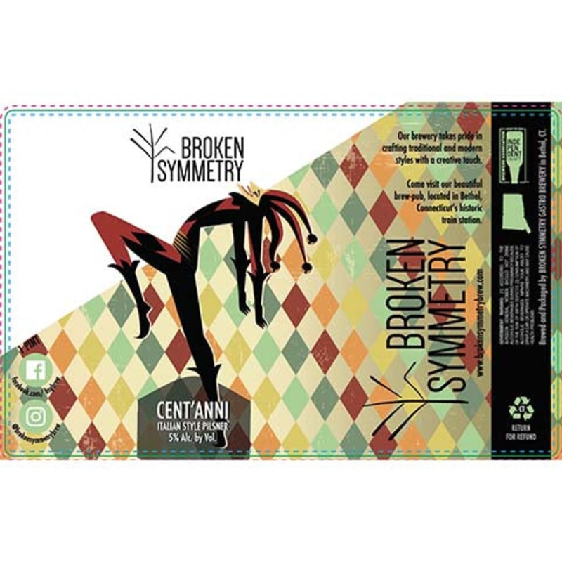 Broken Symmetry Cent'anni Pilsner 16OZ SINGLE CAN
