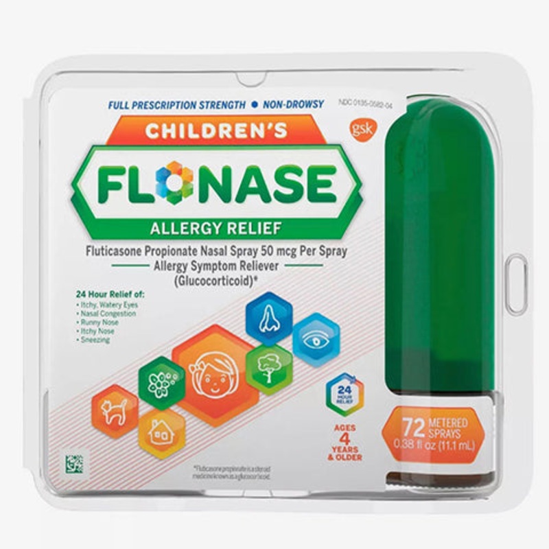 Children's Flonase Allergy Relief Nasal Spray 72 Metered Sprays (11.1mL)