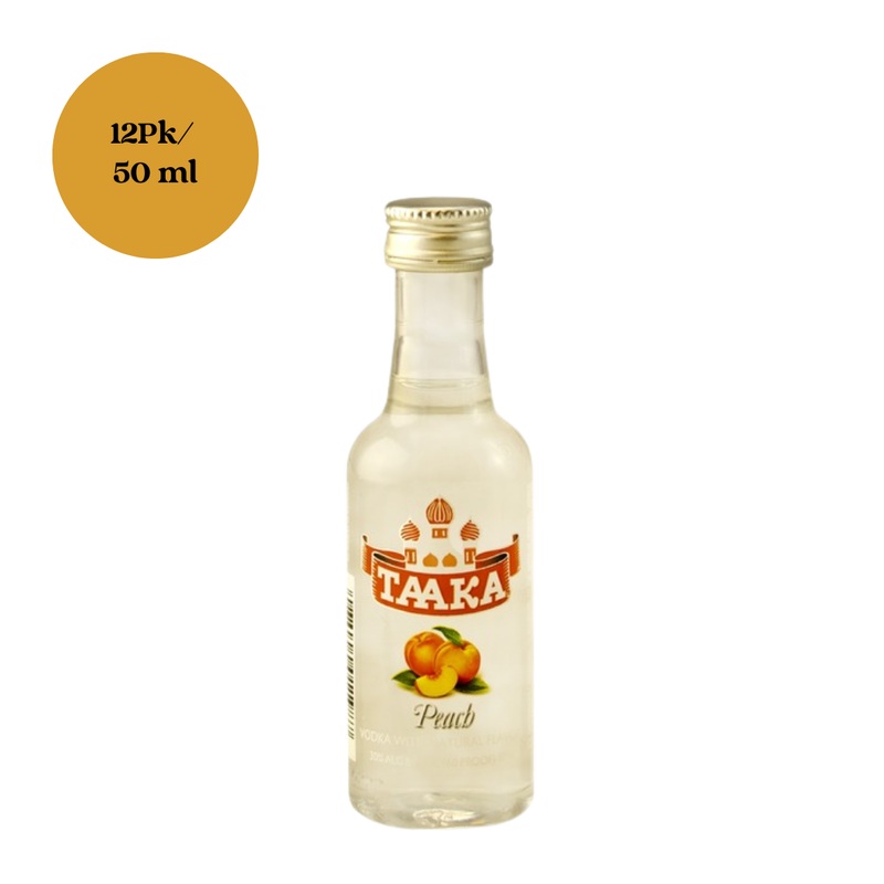 Taaka Peach Vodka 12pk 50mL Shots