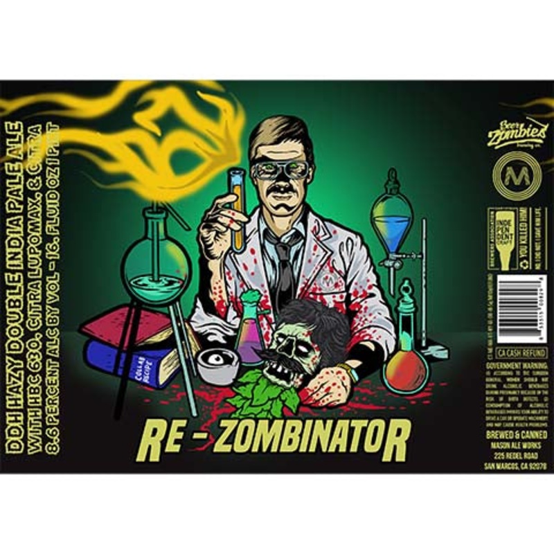 Beer Zombies Re-Zobienator DDH Hazy DIPA 16OZ SINGLE CAN