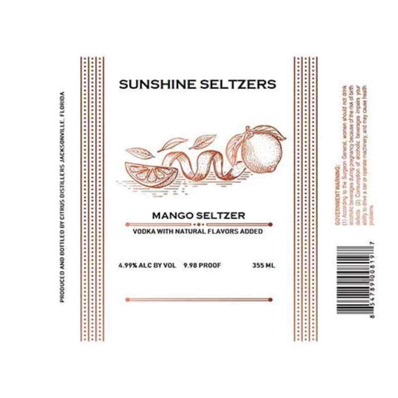 Citrus Sunshine Mango Seltzer 355ML BTL