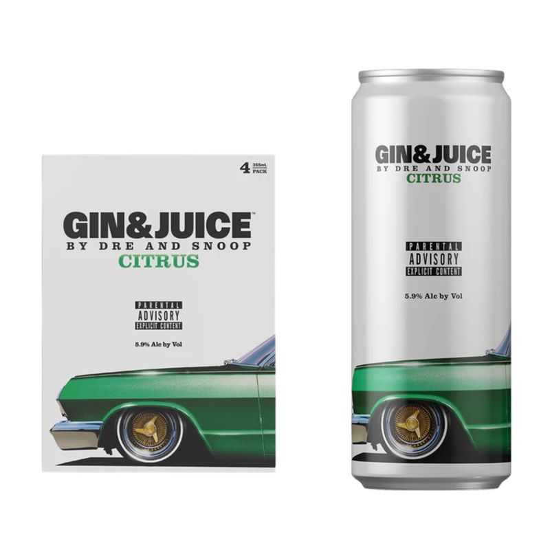 Gin & Juice by Dre and Snoop Citrus Cocktail 4 Pack