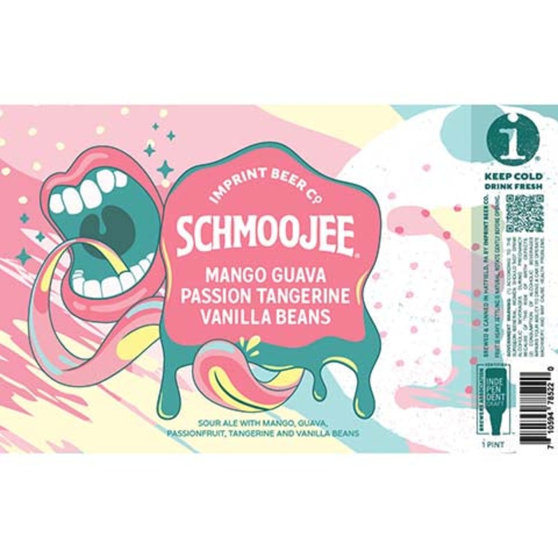 Imprint Beer Schmoojee Sour Ale (Mango, Guava, Passion, Tangerine, Vanilla Beans) 16OZ SINGLE CAN
