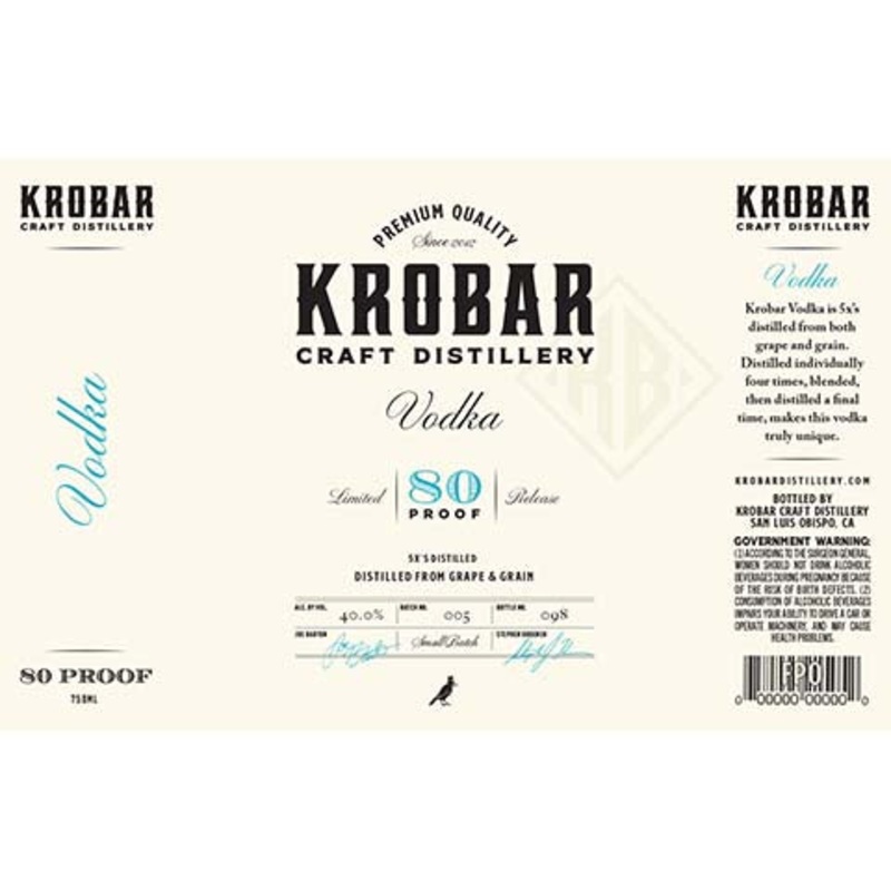 Krobar Vodka 750ML BTL