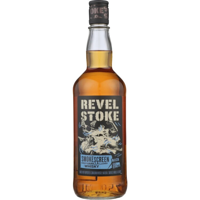 REVEL STOKE SMOKED VANILLA FLAVORED WHISKY SMOKESCREEN 70 750ML 750ML