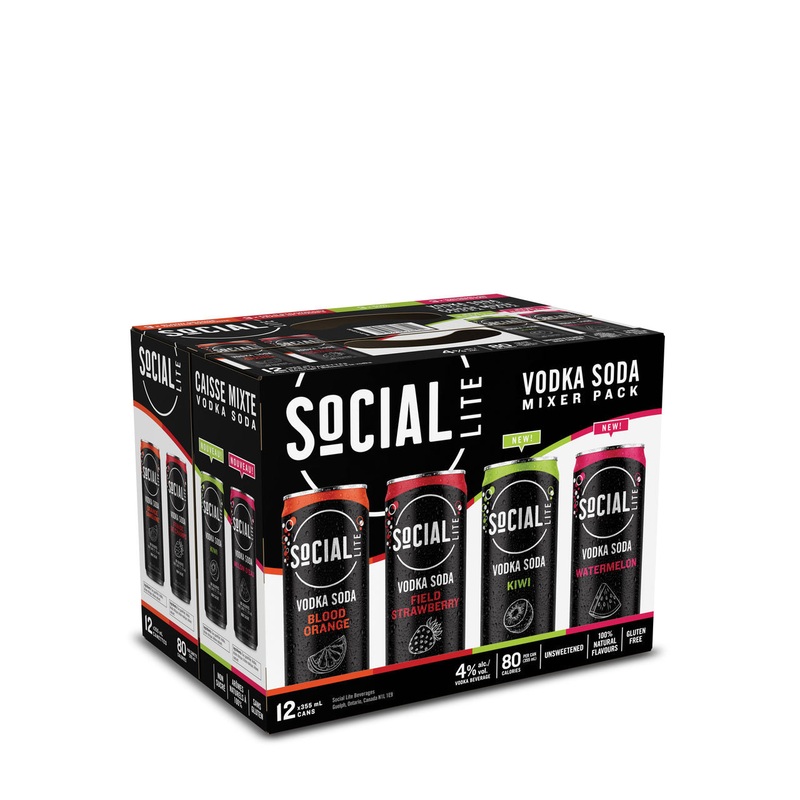 SOCIAL LITE VARIETY PACK 12 CANS