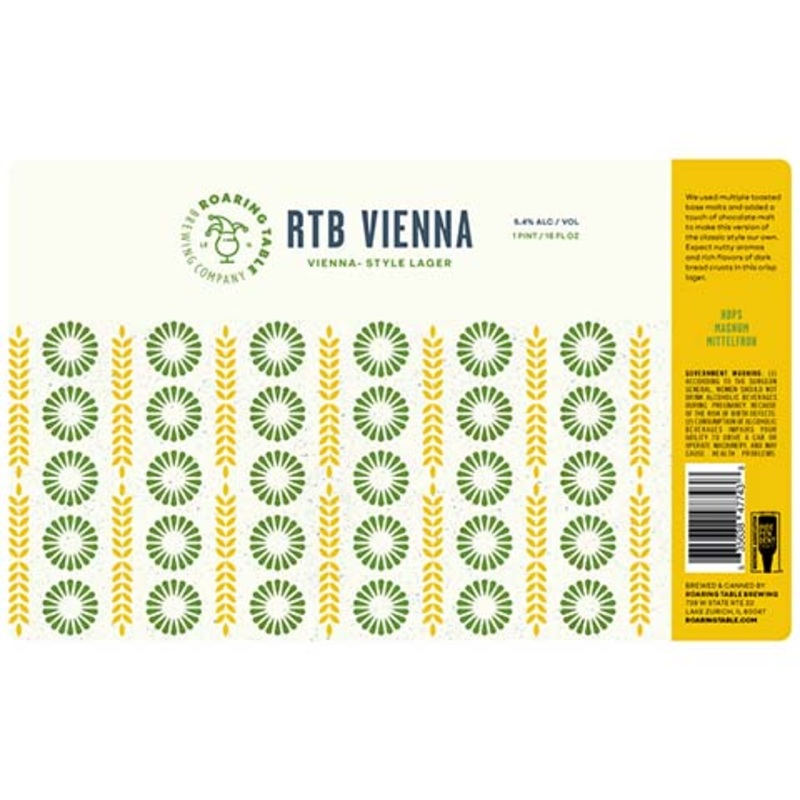 Roaring Table Vienna Lager 16OZ SINGLE CAN