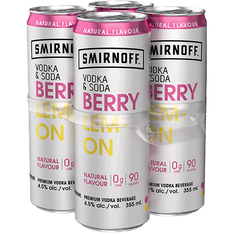 SMIRNOFF VODKA & SODA BERRY LE