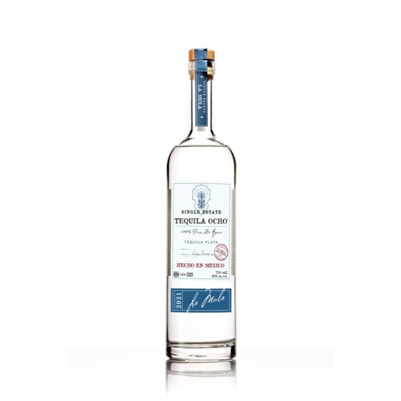 TEQUILA OCHO TEQUILA PLATA SINGLE ESTATE LA MULA 80 750ML 750ML