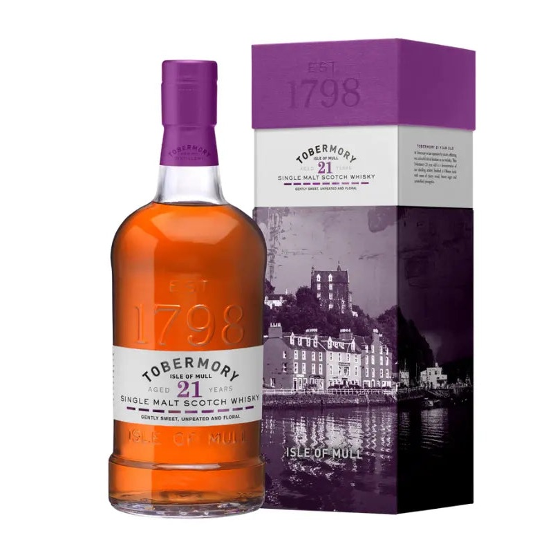 Tobermory 21 Year Old Single Malt Scotch 700mL