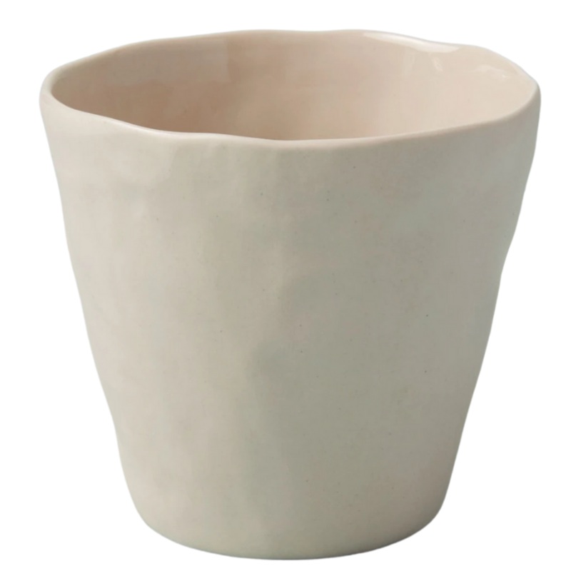 White Stoneware Planter