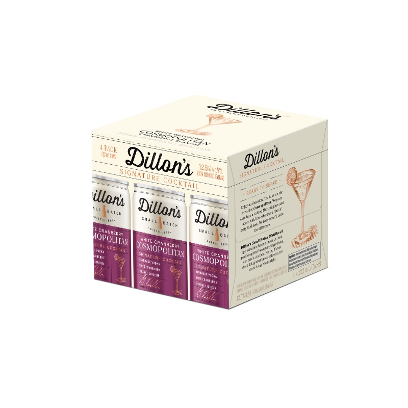 DILLONS WHITE CRANBERRY COSMOPOLITAN 222ML 4PK CAN @ Township [1056591] 888 ml
