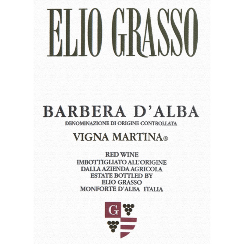 ELIO GRASSO BARBERA D' ALBA VIGNA MARTINA 2021 750 mL