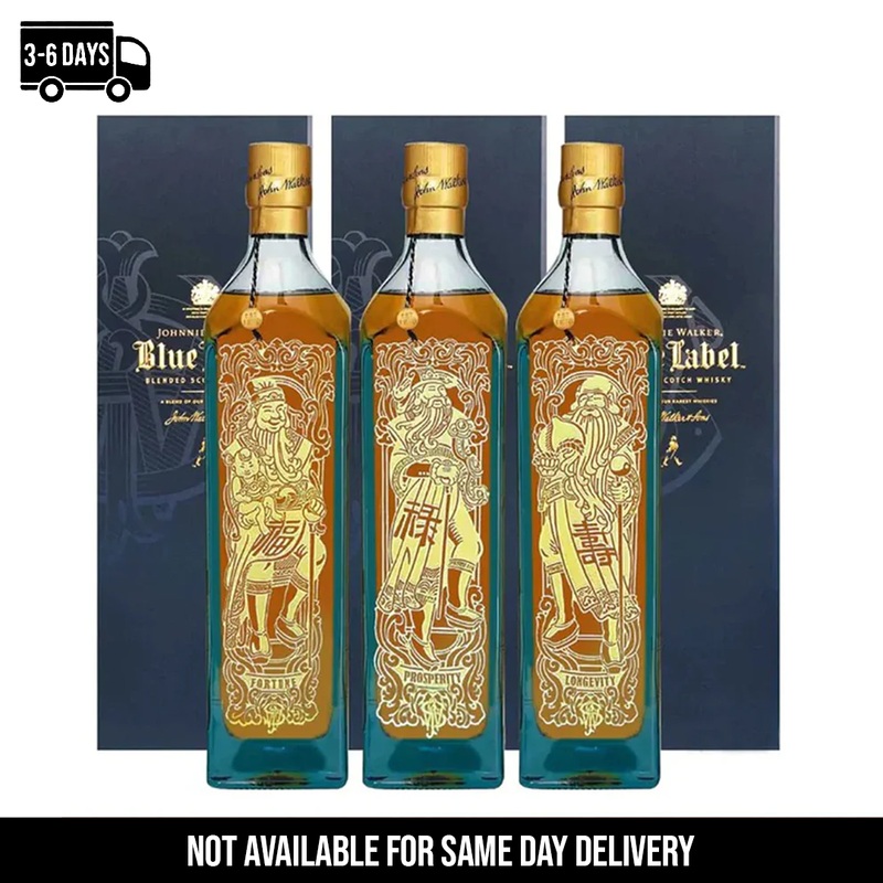 Johnnie Walker Blue Label 1L - 3 Gods Fu Lu Shou Collection: Fortune, Prosperity & Longevity (Total 3 Bottles) (PRE-ORDER)