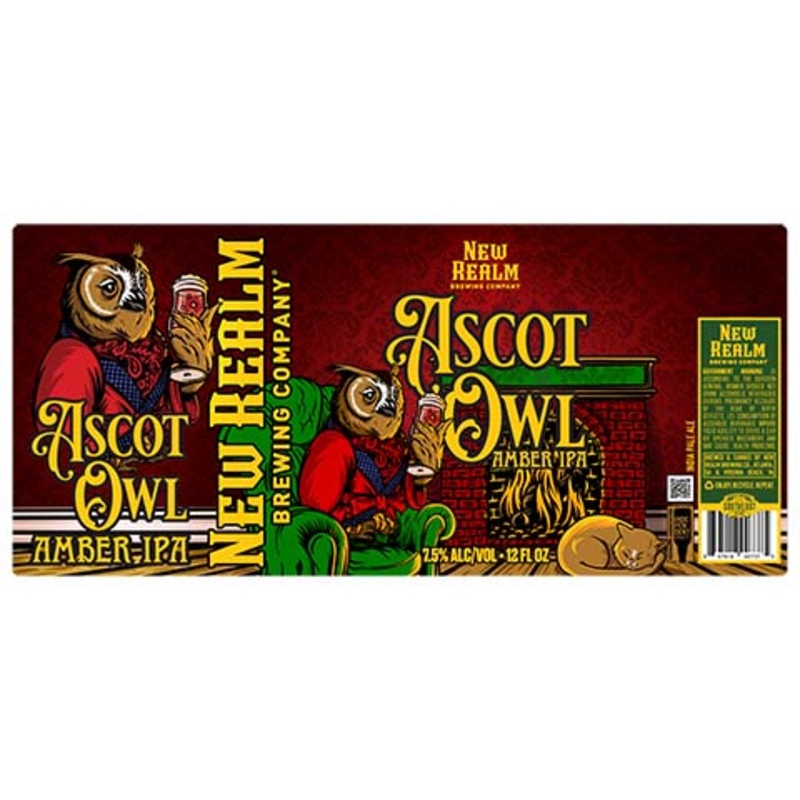 New Realm Ascot Owl Amber IPA 12OZ SINGLE CAN