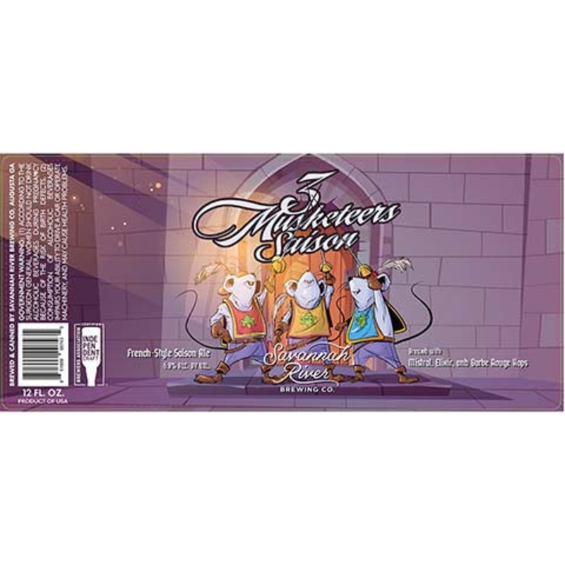 Savannah River 3 Musketeers Saison Ale 12OZ SINGLE CAN