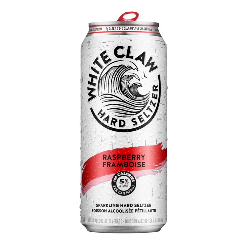WHITE CLAW HARD SELTZER RASPBERRY 473ML CAN @ Deerfoot City [1029996] 473 ml