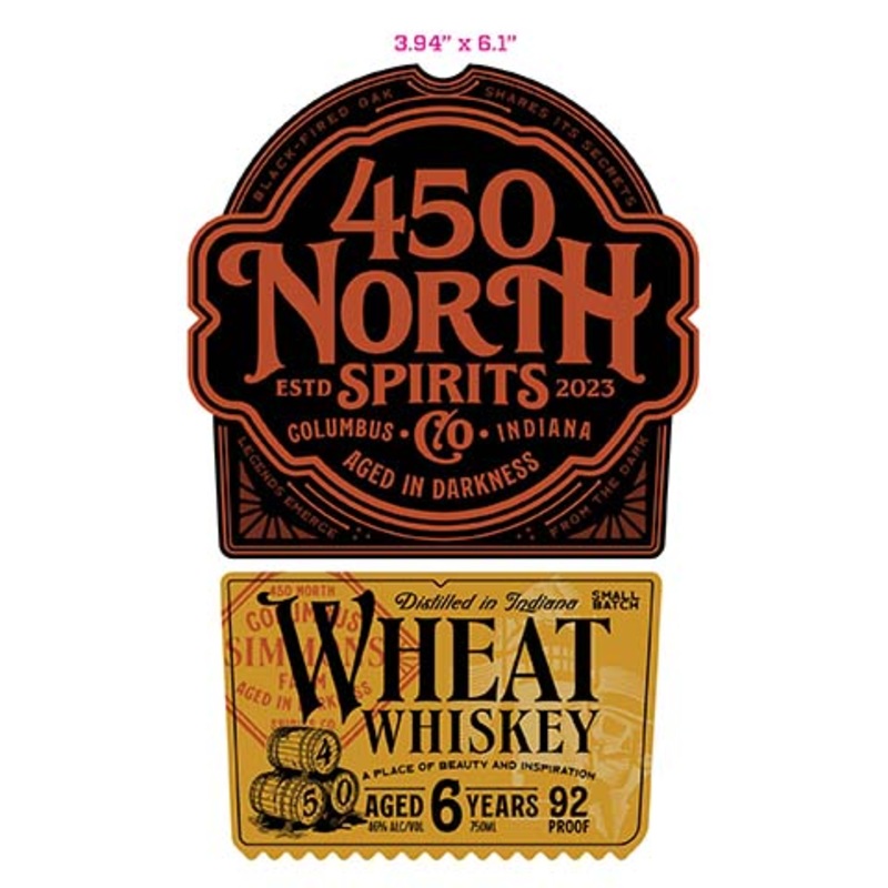 450 North 6-Year-Old Wheat Whiskey 750ML SINGLE BTL