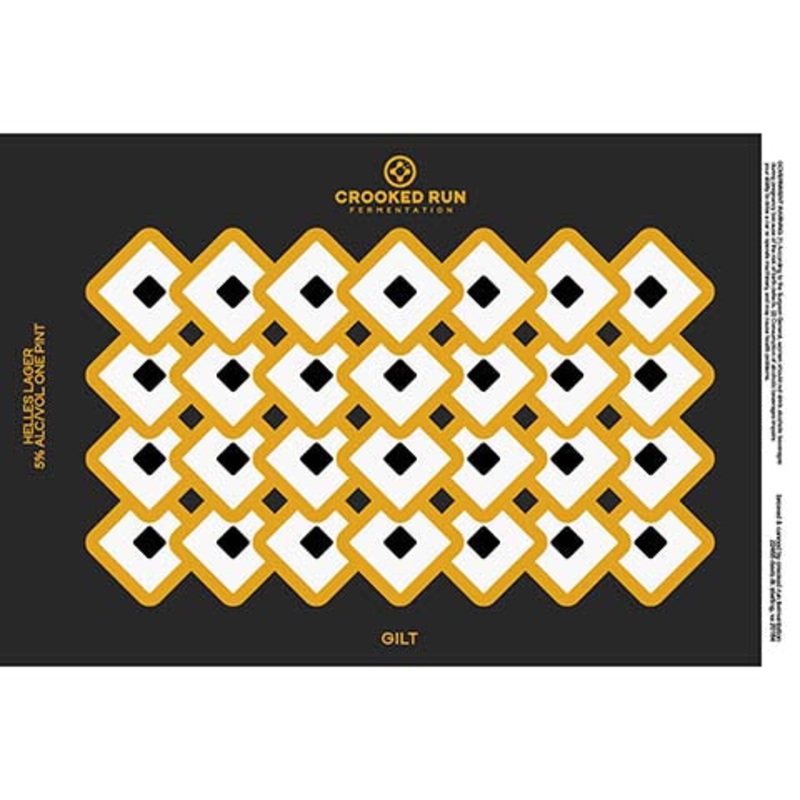 Crooked Run Fermentation Gilt Helles Lager 16OZ SINGLE CAN