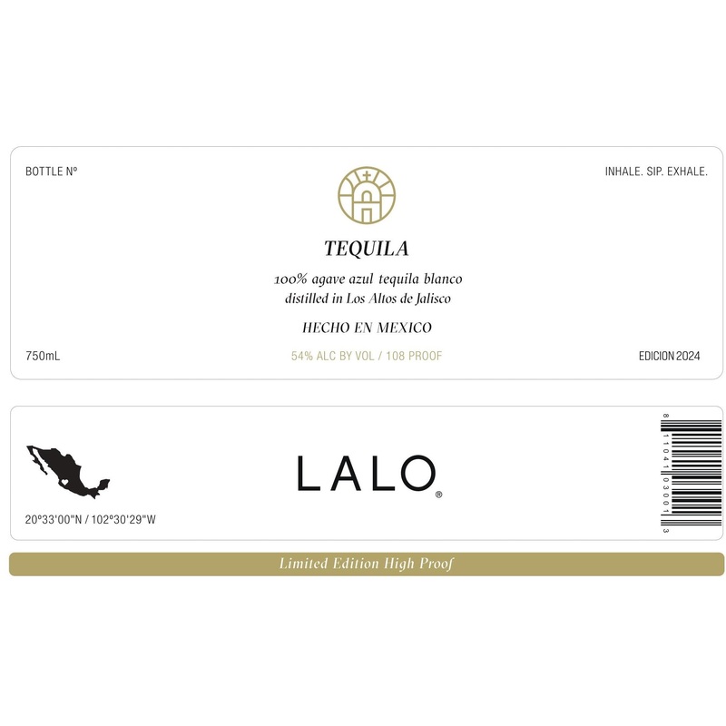 LALO High Proof Tequila