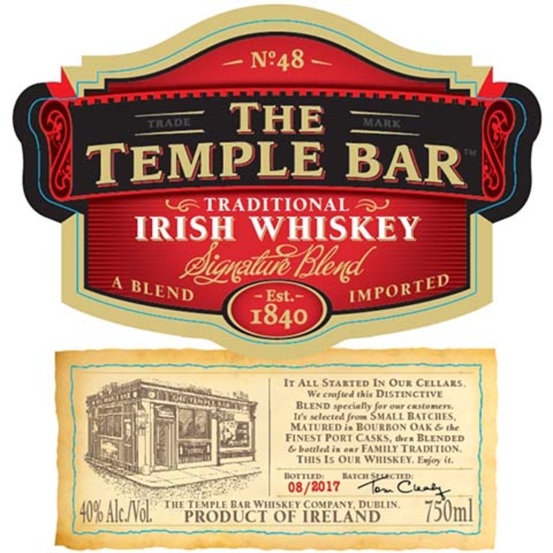 The Temple Bar Irish Whiskey Signature Blend 750ML BTL
